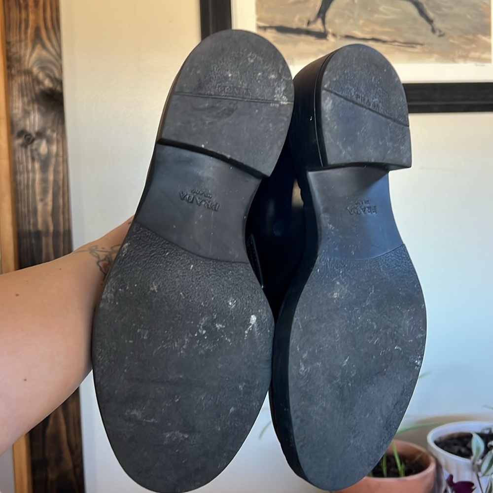 Prada brushed leather loafers. - Picture 6 of 8